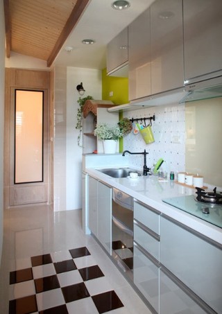 美式风格三室一厅厨房装修效果图
