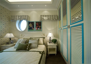 清新地中海设计卧室装修效果图