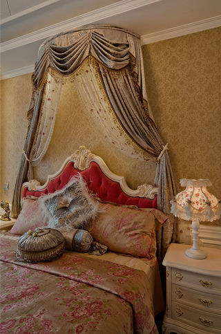 奢华欧式巴洛克卧室床头装饰