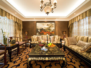 奢华欧式新古典客厅装饰效果图大全