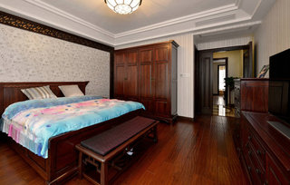 简约中式卧室红木家居设计大全