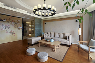 风韵素雅中式客厅设计装修效果图