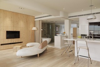 38平米小户型一居室清新纯木简约装修图