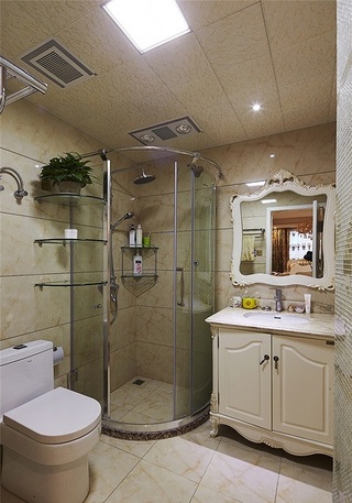 优雅简欧风卫生间淋浴房隔断设计