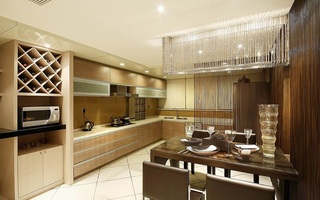 欧式装潢现代设计餐厨房水晶吊灯欣赏图