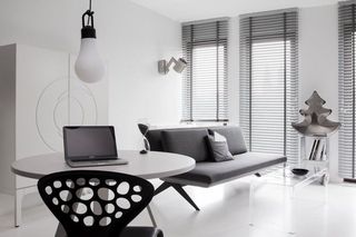 时尚黑白现代设计客厅沙发搭配图