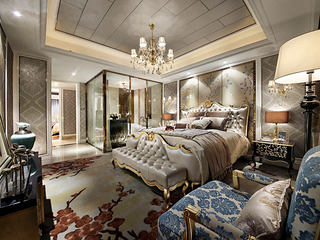 欧式古典奢华卧室装潢案例图