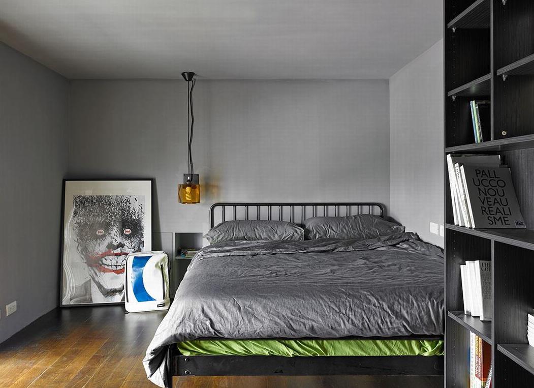卧室,背景墙,吊顶,其它,现代,白色,绿色,黑色,咖啡色