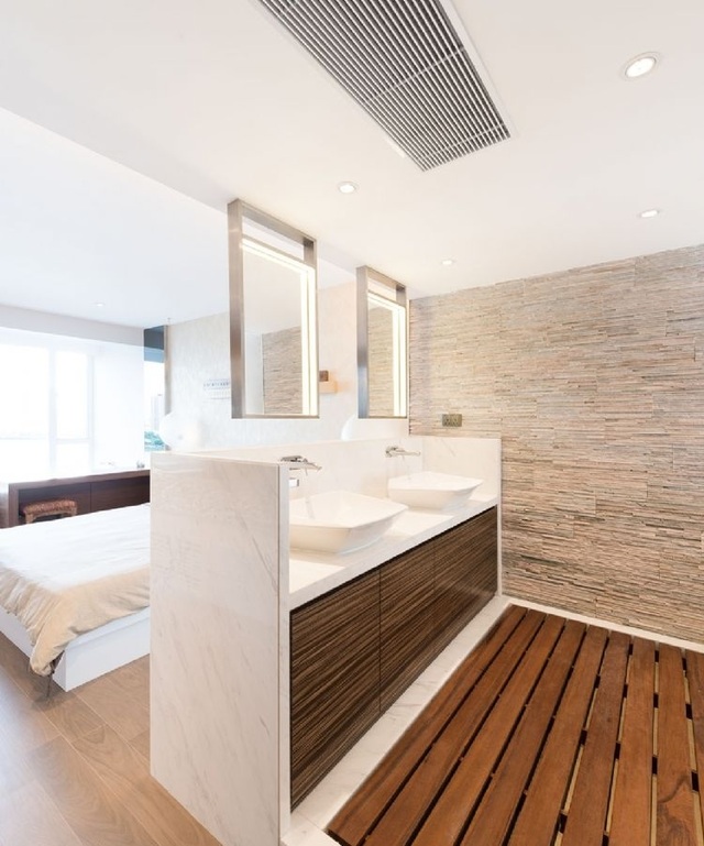 时尚现代主卧卫生间隔断设计