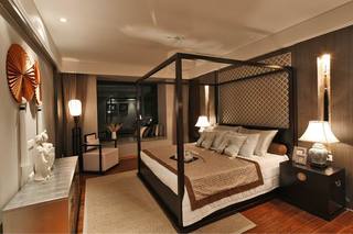 古典新中式风格卧室四柱床装饰图片