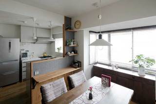 现代设计日式装修风格一居室厨房餐厅半隔断设计
