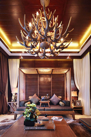 精美新古典东南亚设计客厅吊灯装饰