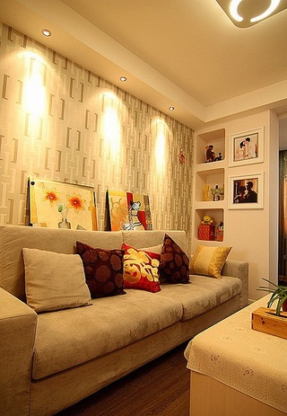舒适宜家现代风客厅沙发背景墙效果图