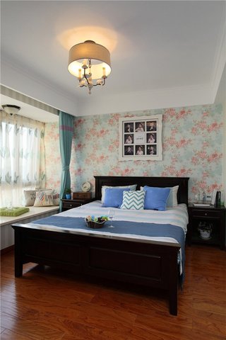清新复古美式卧室设计装潢效果欣赏图