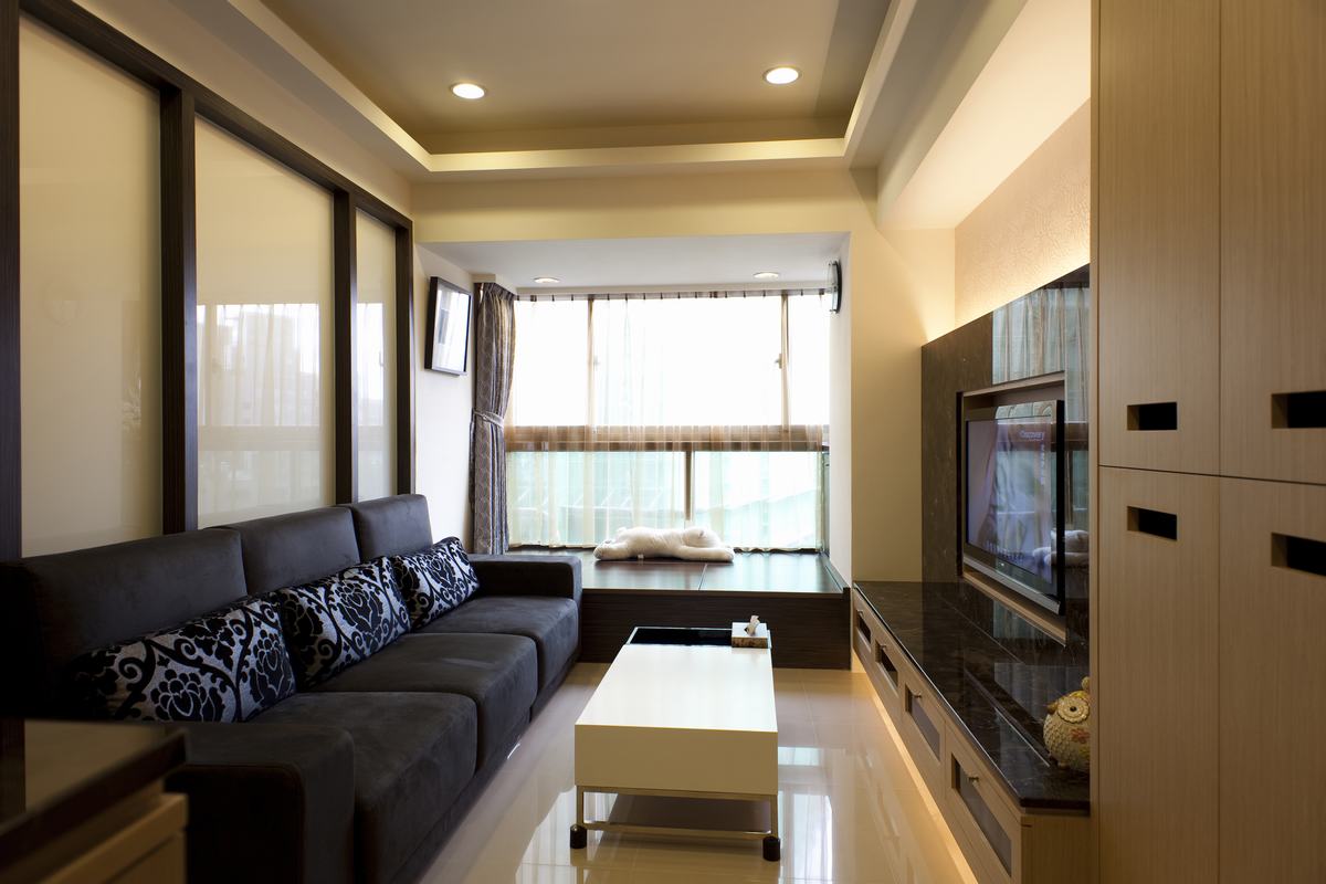 55平米现代日式设计一居室效果图