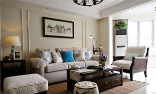 素雅简美式客厅沙发背景墙装饰