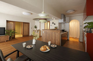 清雅日式开放式厨房餐厅装饰效果图