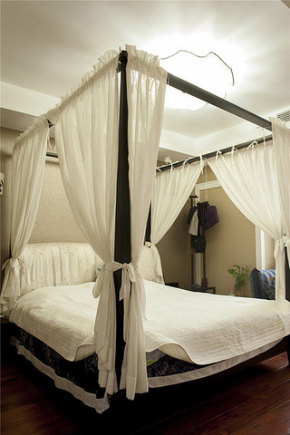 浪漫简约卧室中式床设计欣赏