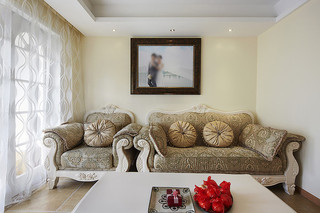 时尚精致简欧风格小客厅沙发效果图