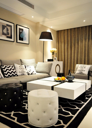 时尚现代设计复式客厅沙发效果图