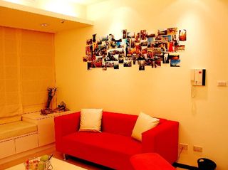 宜家现代客厅相片墙装饰效果图