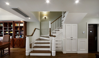 古朴美式装修风格复式楼梯设计
