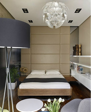 舒适简约现代设计卧室软包背景墙装饰