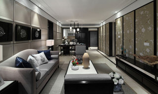 165平典雅含蓄新中式风格公寓室内装修设计