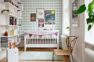 清新可爱北欧风格儿童房置物架设计