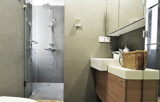 时尚简约现代风卫生间淋浴房隔断设计