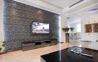 时尚摩登后现代设计客厅电视背景墙效果图
