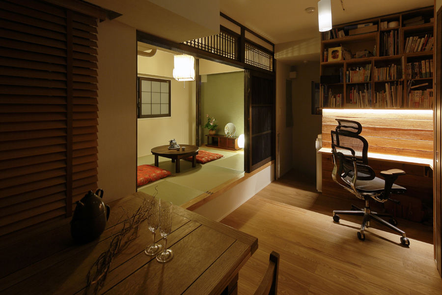 小户型一居室古朴日式风格设计装修图