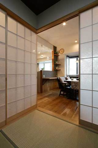 现代设计家居室内日式格拉门装饰效果图