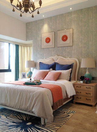 地中海设计装修风格卧室床上用品欣赏