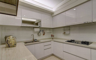 白色简约现代厨房装修样板间欣赏