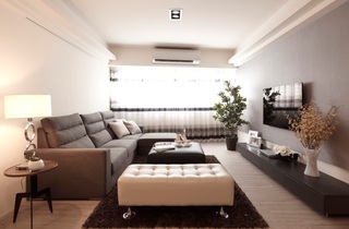 现代家居客厅朴素装饰效果图