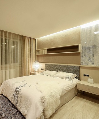 现代欧式装修风格卧室床头收纳柜设计图