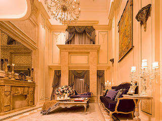 富丽堂皇欧式风格别墅挑高客厅设计装修图