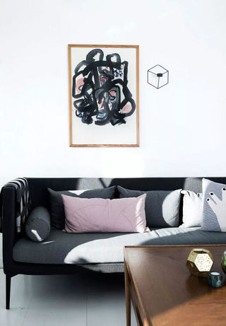 创意时尚北欧风格客厅装饰画装饰效果图