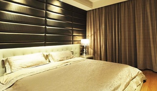 风雅现代设计卧室软包背景墙装饰图片