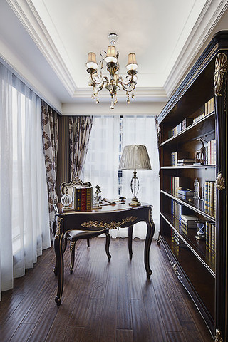 欧式古典奢华书房设计装修效果图