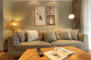 质朴简约风格客厅沙发装饰效果图