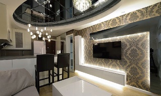 时尚现代欧式混搭客厅电视背景墙效果图