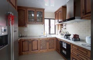 复古欧式风格整体厨房装饰效果图