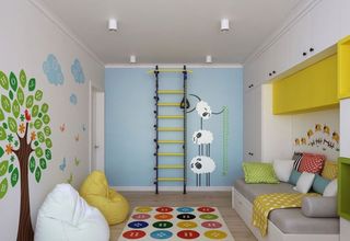 色彩明亮现代家居儿童房设计装修案例图