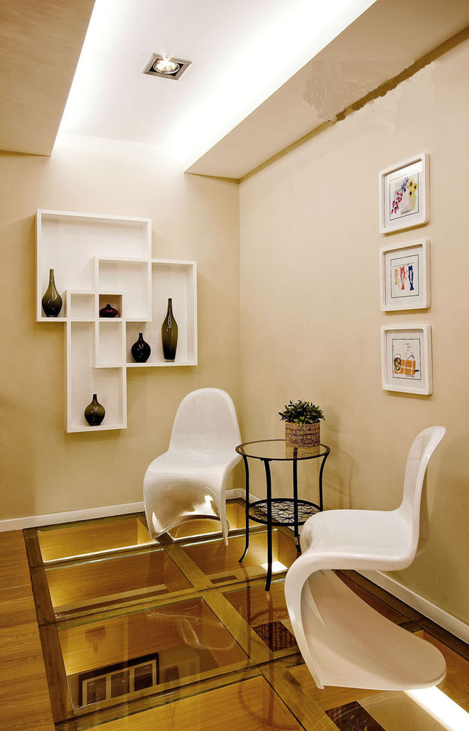 简洁现代风格家居休闲区墙面装饰设计