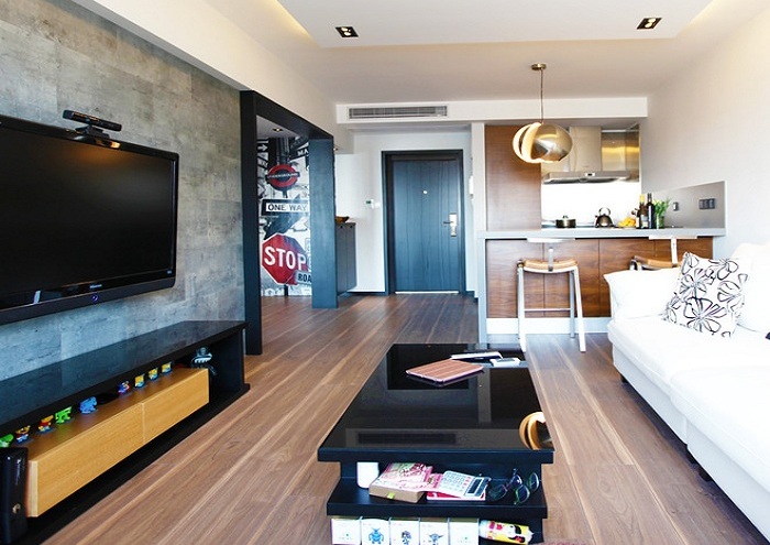 100平现代装修设计公寓室内装饰欣赏图