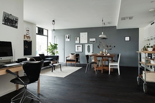 摩登现代北欧风格单身公寓装修效果图