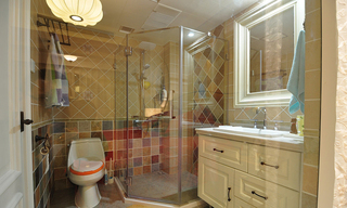 经典复古简欧洗手间干湿分区设计