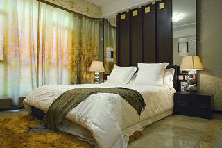 儒雅中式新古典卧室窗帘装饰效果图
